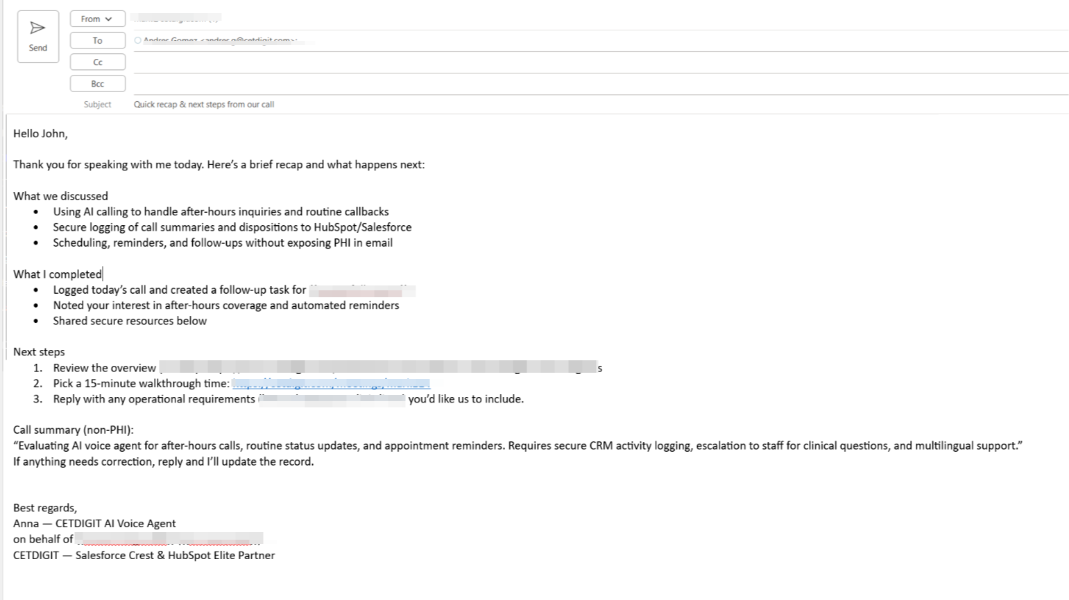 automated follow-up sequences using HubSpot email templates and SMS messages