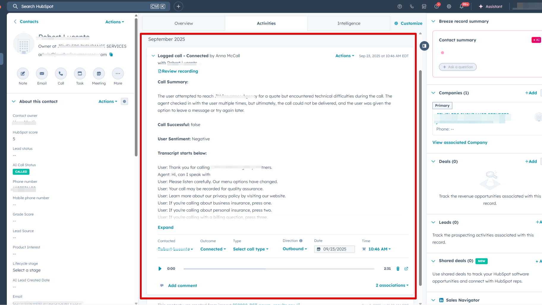 Native HubSpot CRM Integration